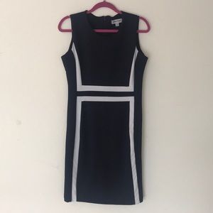 Navy nautical sheath dress